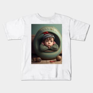 bored little boy sitting . Kids T-Shirt